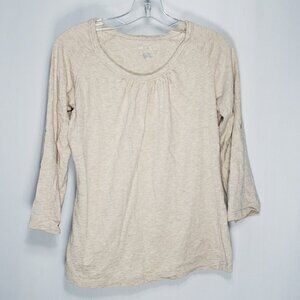 Oatmeal Merona Roll-Up Tab Sleeve Tee